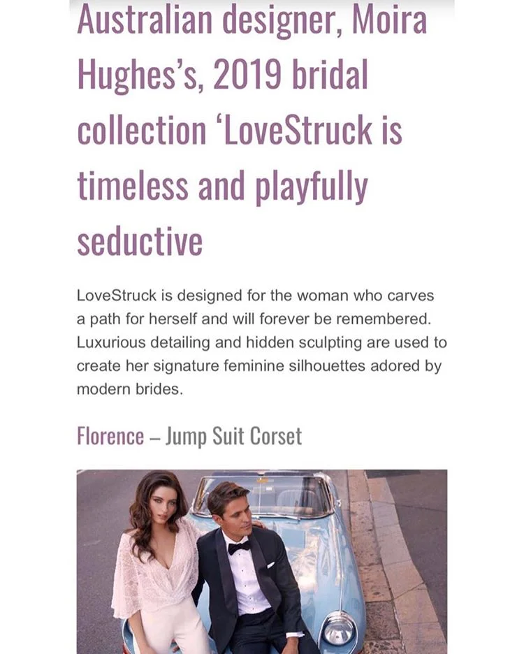Feature Fashion Trend Setter Moira Hughes Couture New York Bridal Week