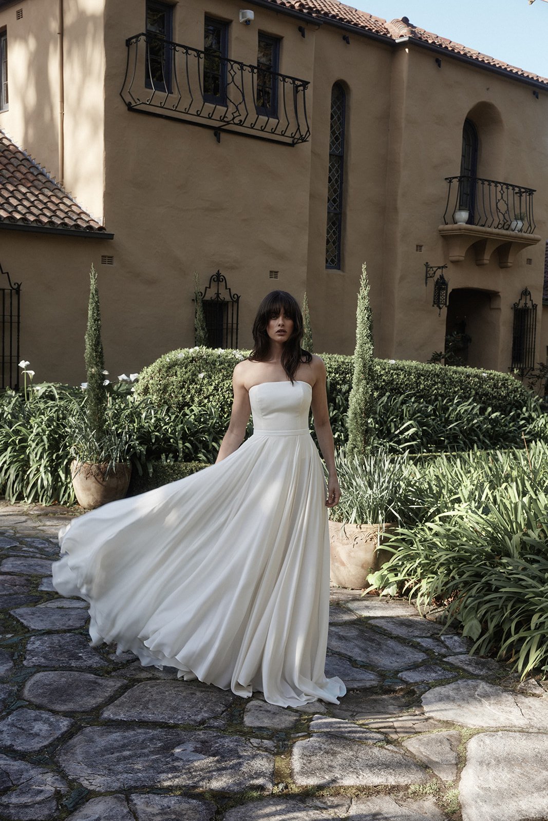 Strapless a-line wedding gown Sydney designer Moira Hughes.jpg