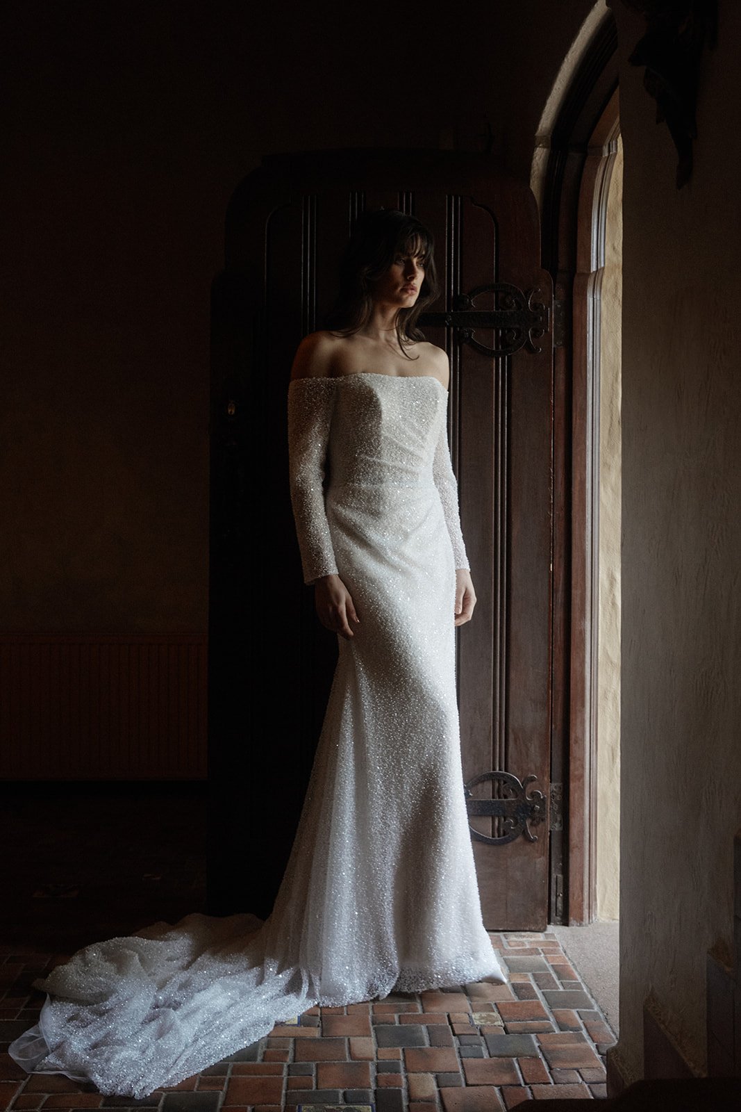 The Amalfi beaded long sleeve Moira Hughes wedding gown .jpg