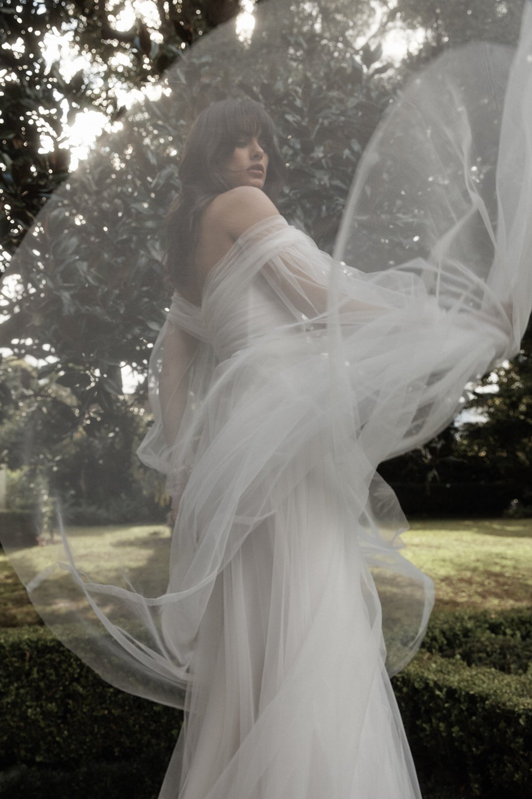 The Lourdes tulle a-ling wedding dress Take Flight collection.jpg
