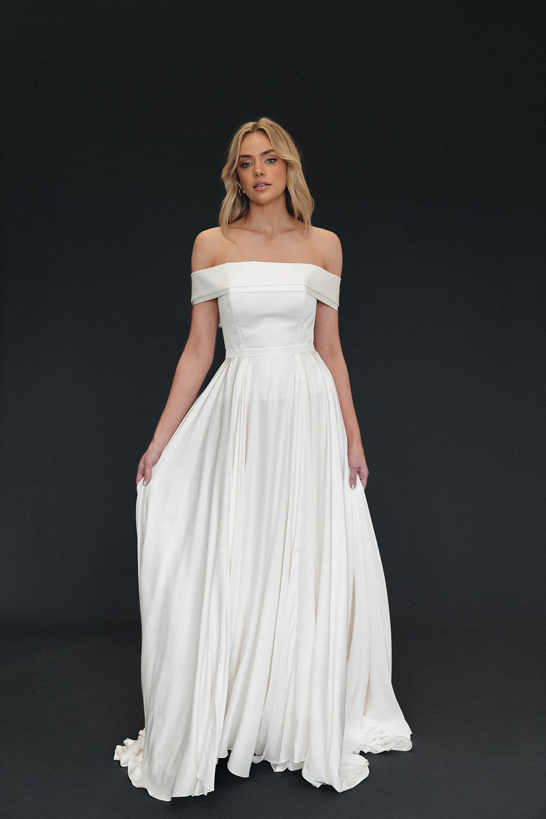 Moira Hughes The Dublin Gown with off-shoulder sleeves a-line.jpg