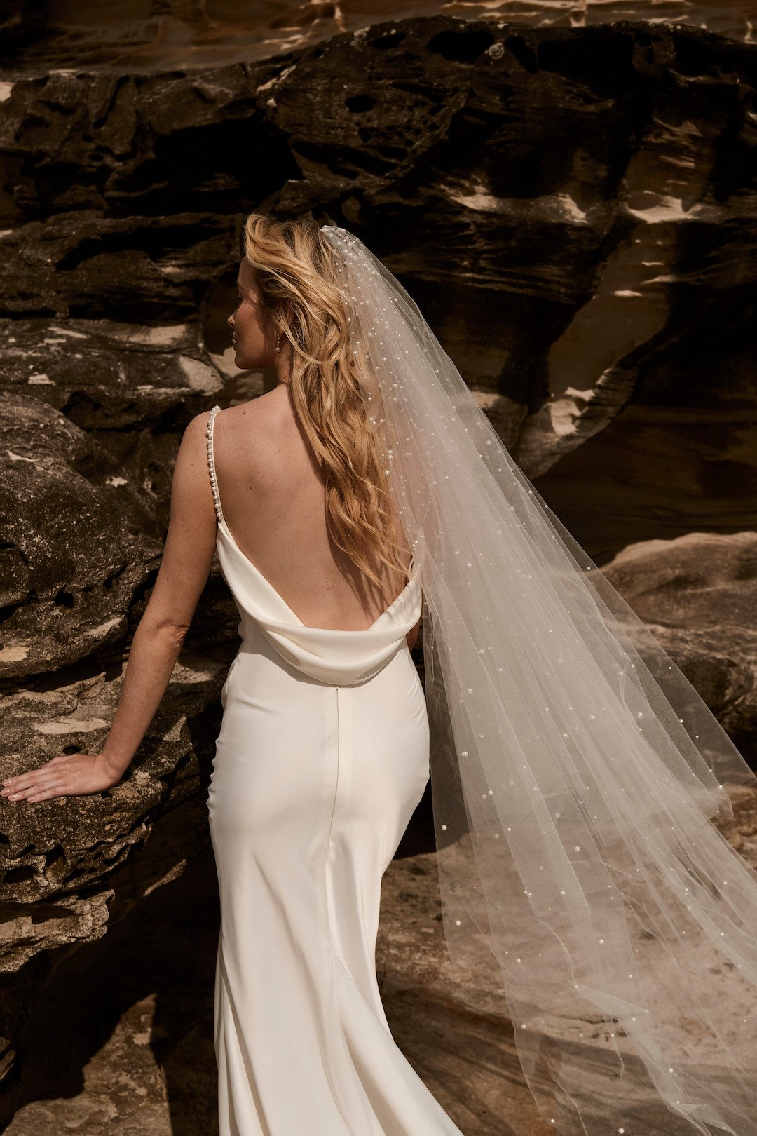'The Oriana' Wedding Dress  Textured Satin, Low Cowl Back, and Pearl Strap - Edited.jpg