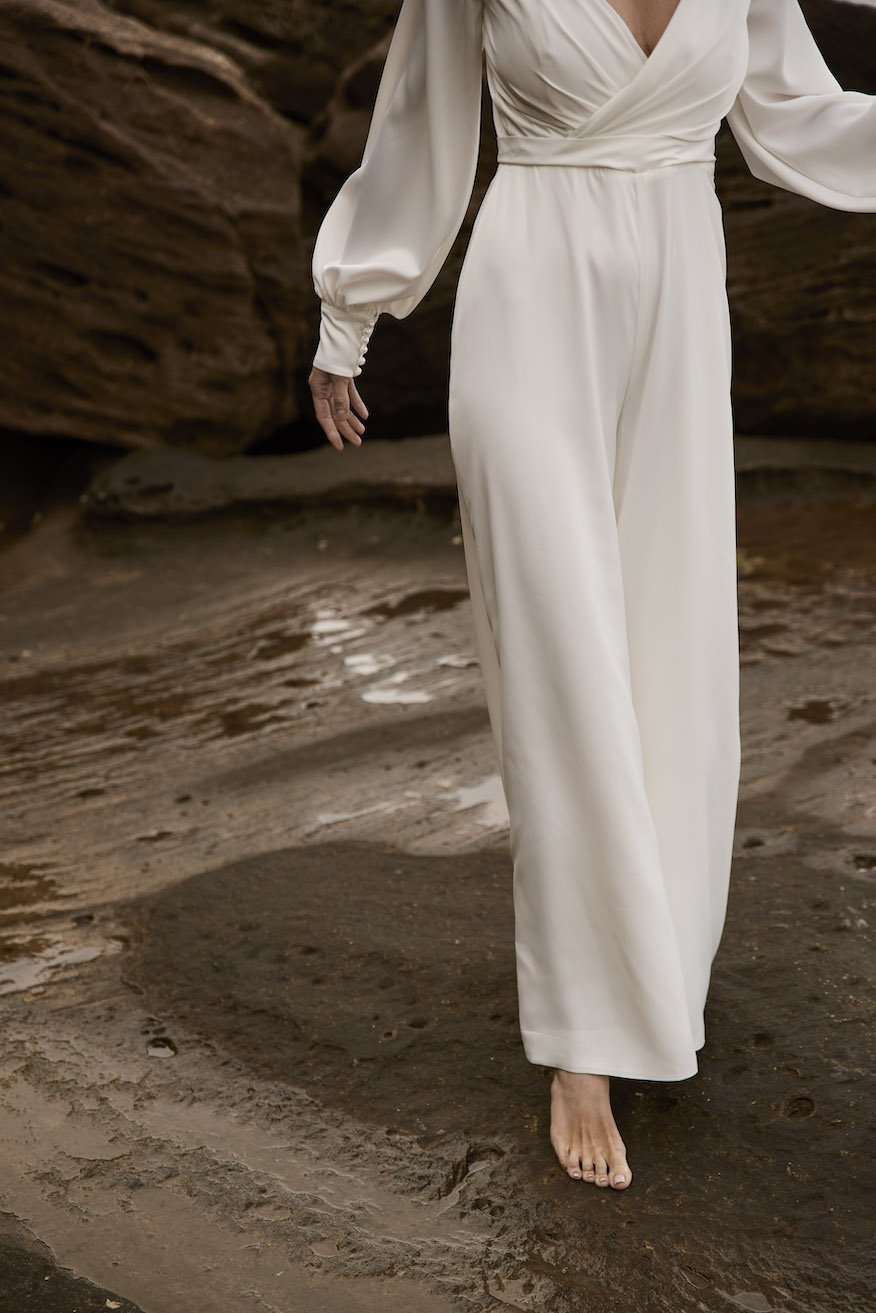 'The Aster' Bridal Jumpsuit  Relaxed Draping and Long Sleeves.jpg