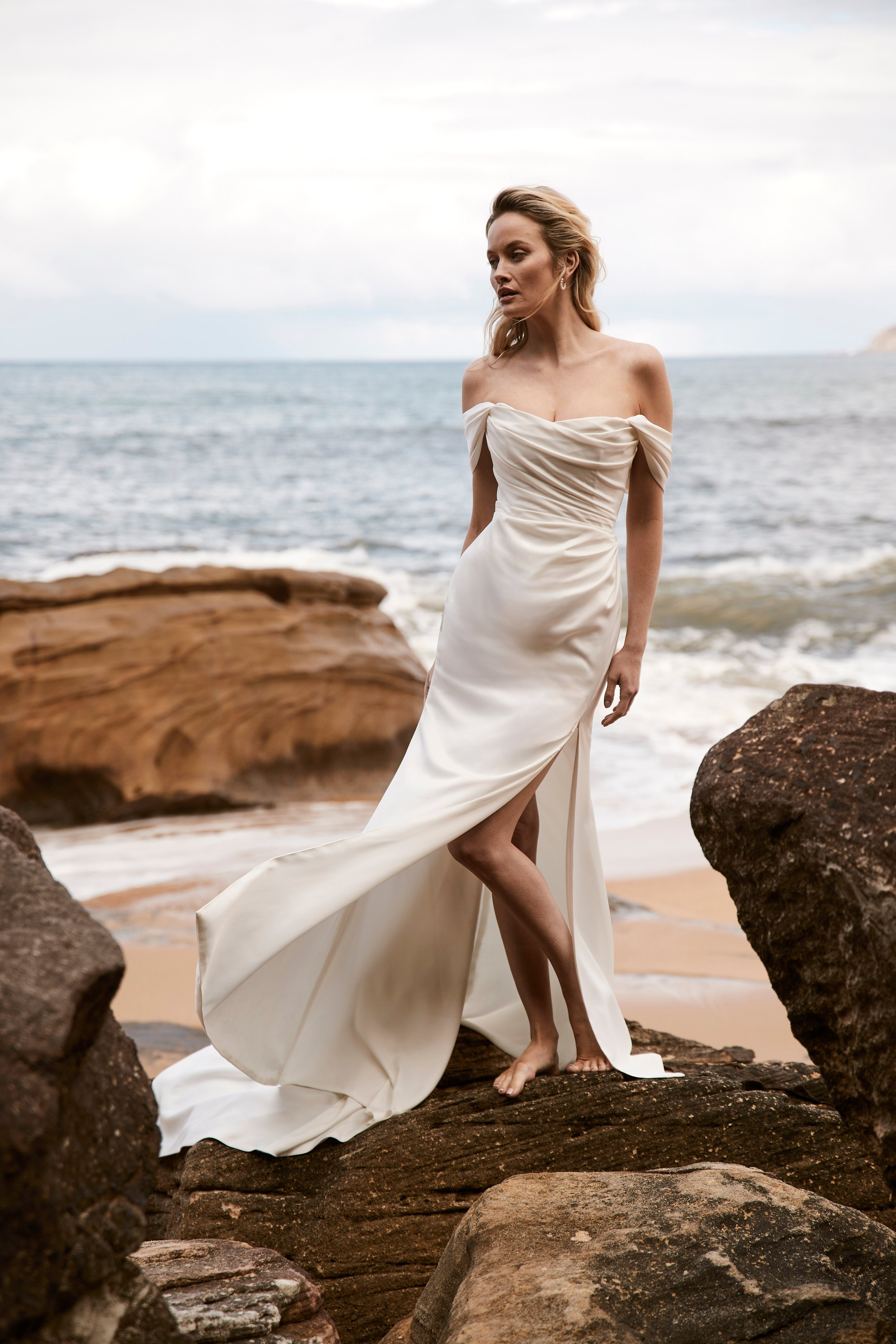 Textured Satin 'The Lennox' Wedding Gown with Ruched Detail - Edited - Edited.jpg
