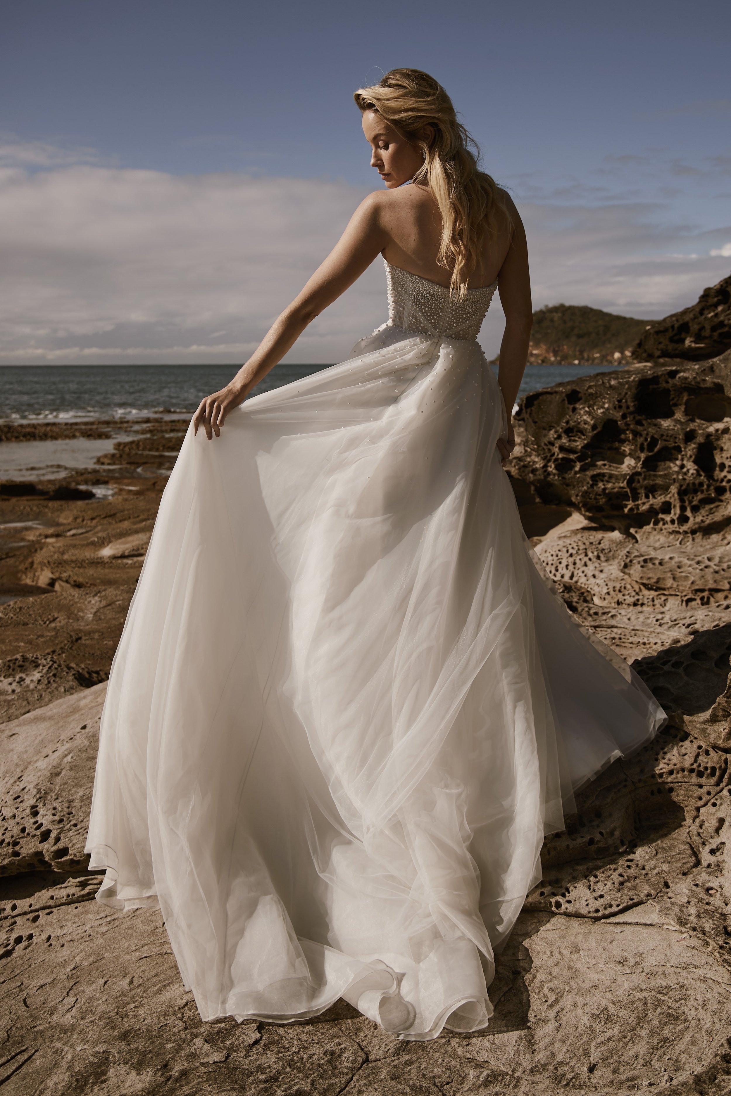Moira Hughes The Tide A line Wedding Dress with Pearl Adorned Bodice.jpg