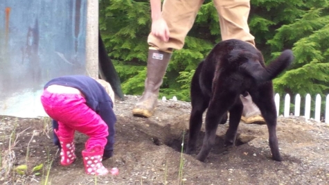 Deja demonstrates his gardening skills