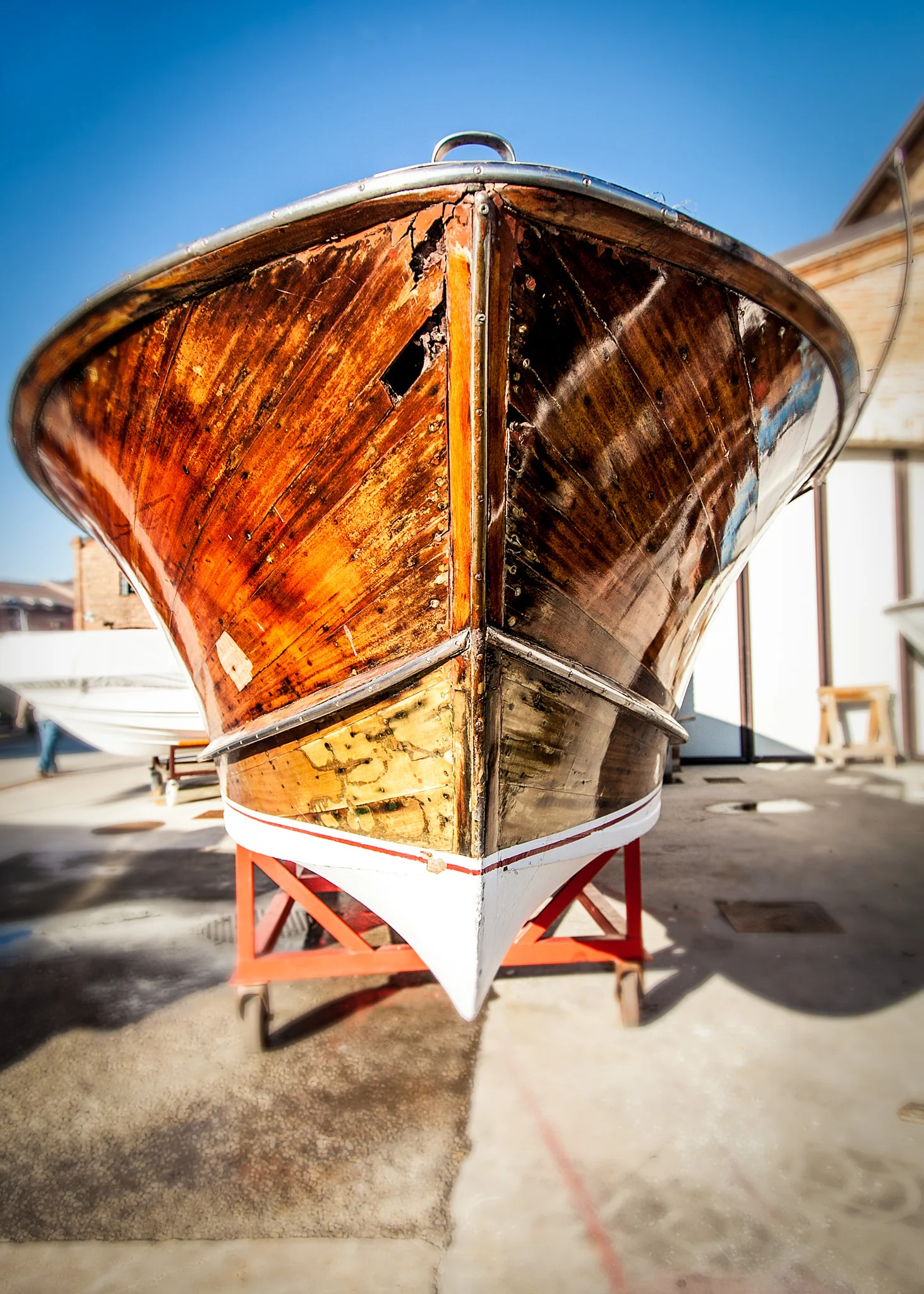 Boat repair yard in Giudecca Island across from Venice