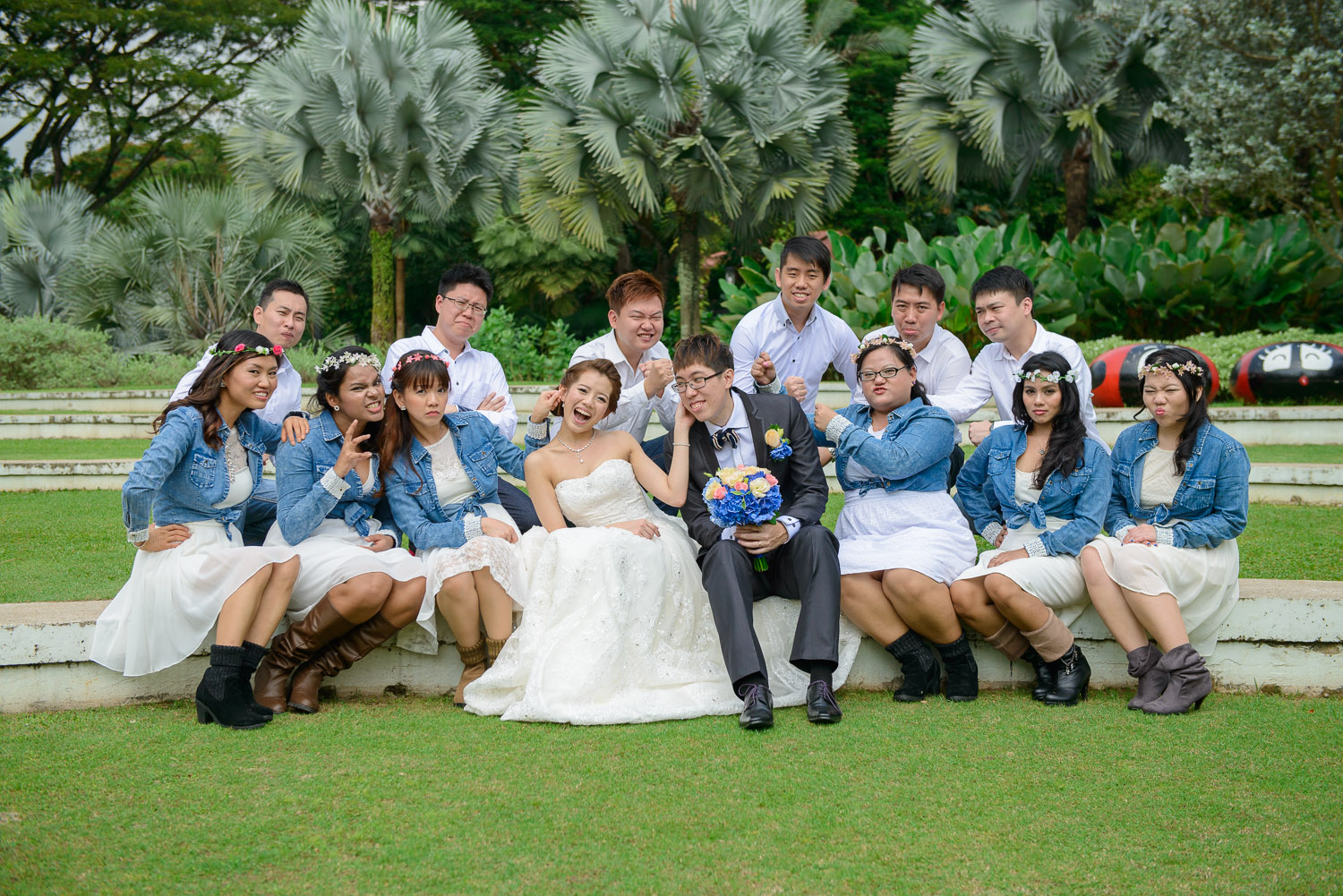 hort park wedding couple