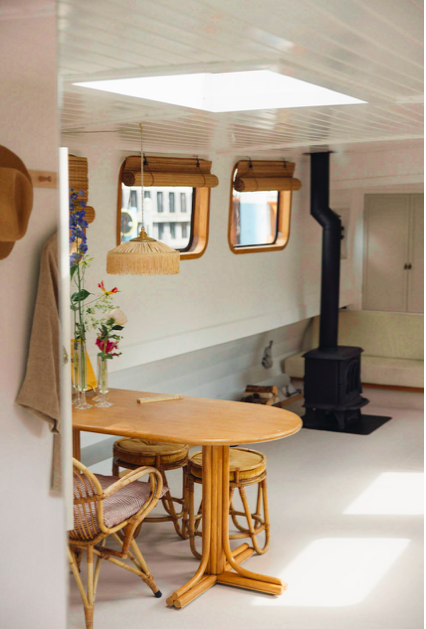Dutch barge living room