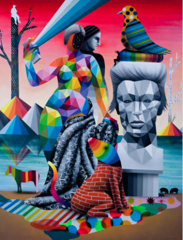 Okuda at Scope Miami