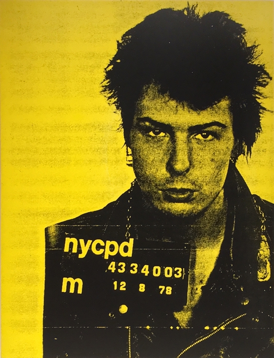 Russell Young Sid Vicious – Yellow (from Pig Portrait Series), 2002 Acrylic and silkscreen on canvas 62 x 48 in. (157.48 x 121.92 cm.) Signed in pencil on verso; inscribed along the right edge Edition of 2