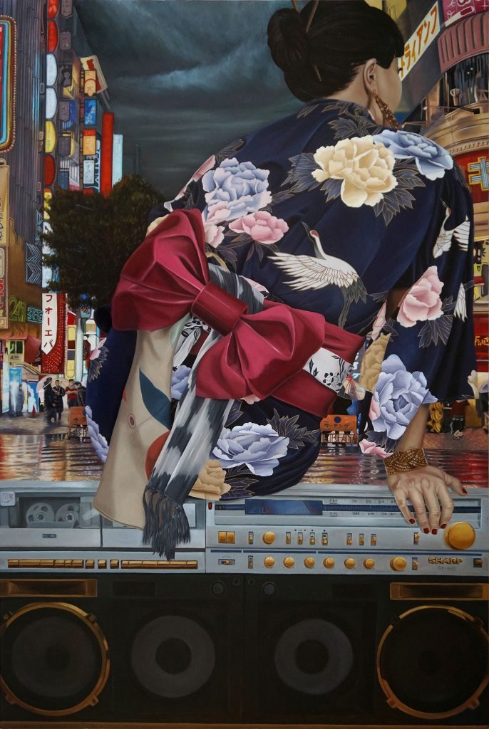 Ken Flewellyn - “Triumph” (2017) Oil on wood panel - 24" × 36"