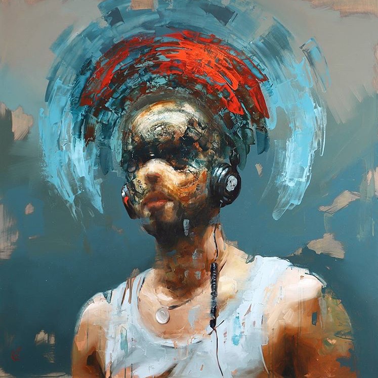 BONES IN MY EARS 120x120 cm - oil on canvas - SCOPE - New York