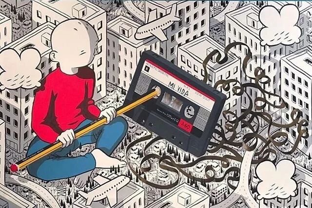 -Mi Vida- by @_millo_ 
#mow #musiconwalls #millo #musicassette #musicart #mivida #acrylic #painting #urbanart