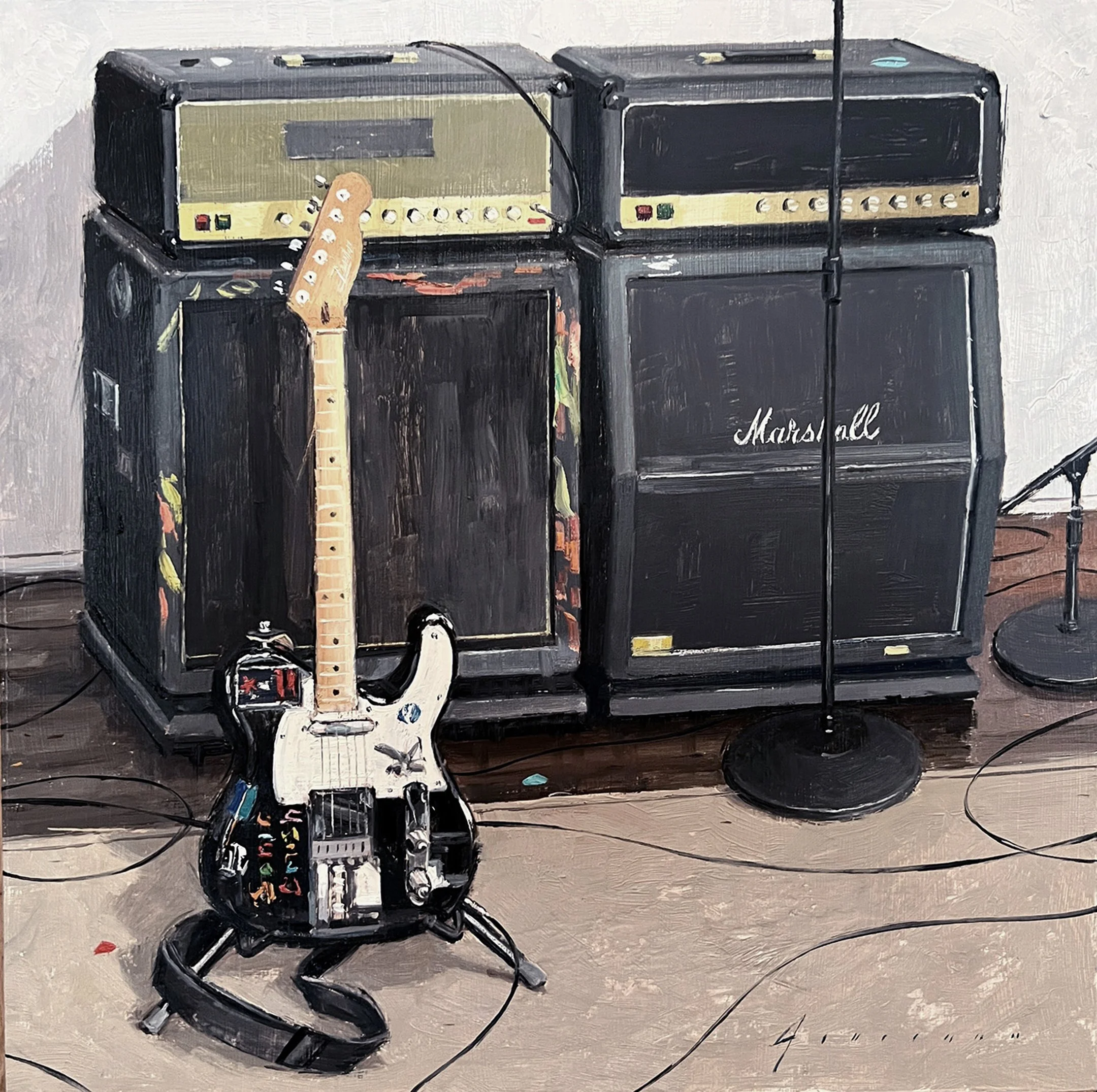 Black Guitar with Amps_12x12.jpg