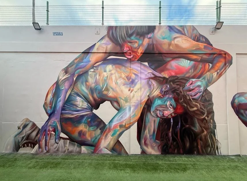 Danza by @sabotajealmontaje for @clubsantarosa Lanzarote.

#mow #musiconwalls #sabotajealmontaje #muralart #spraypaint