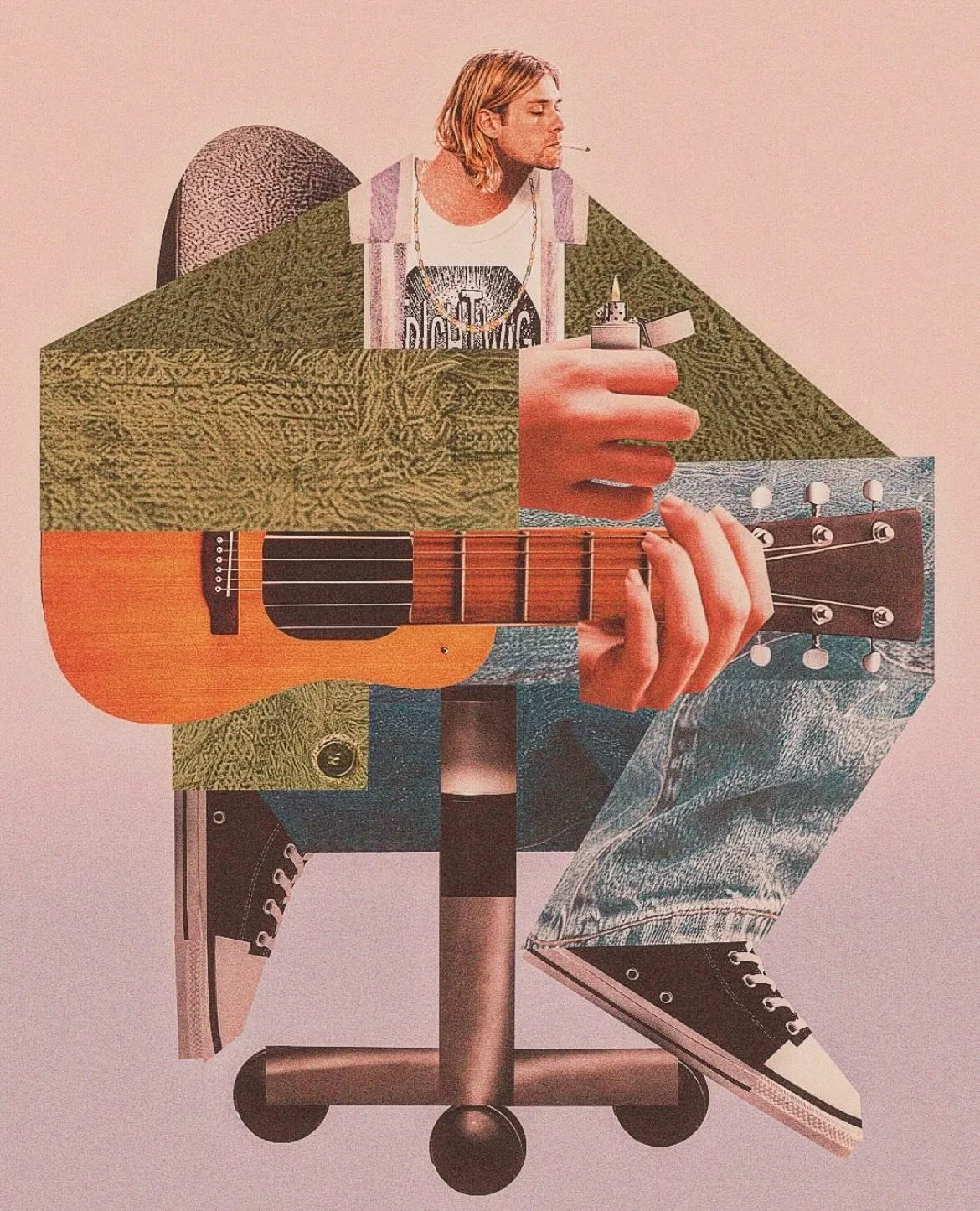 Today would have been Kurt Cobain 59th birthday (February 20, 1967 &ndash; c.&thinsp;April 5, 1994)

Art by @fries_vansevenant 

#mow #musiconwalls #kurtcobain #friesvansevenant