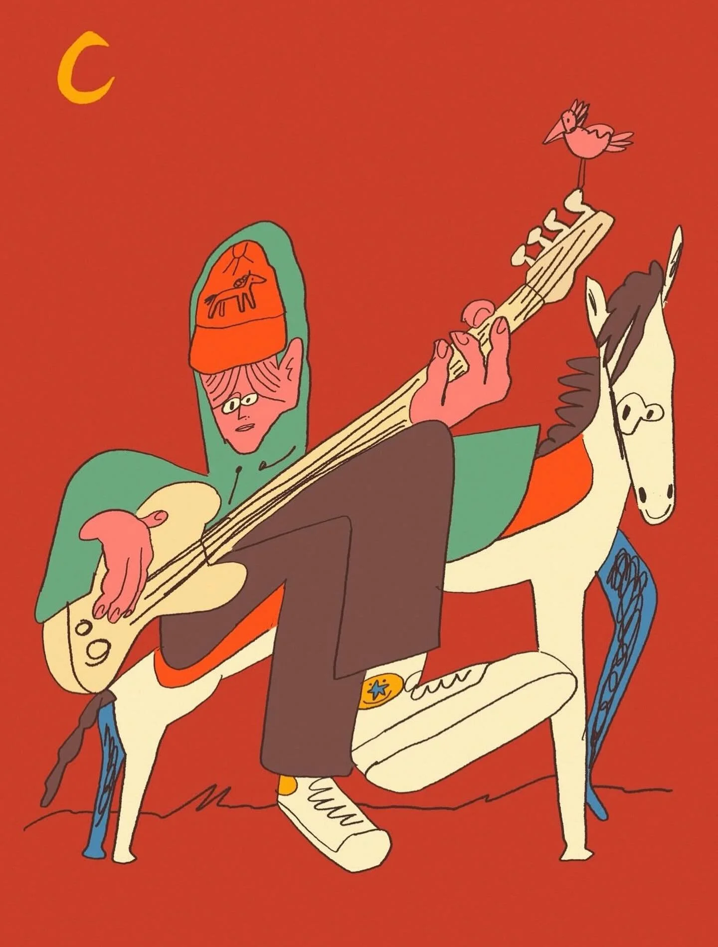 Bass Horse Bird @darren.shaddick 

#mow #musiconwalls #darrenshaddick