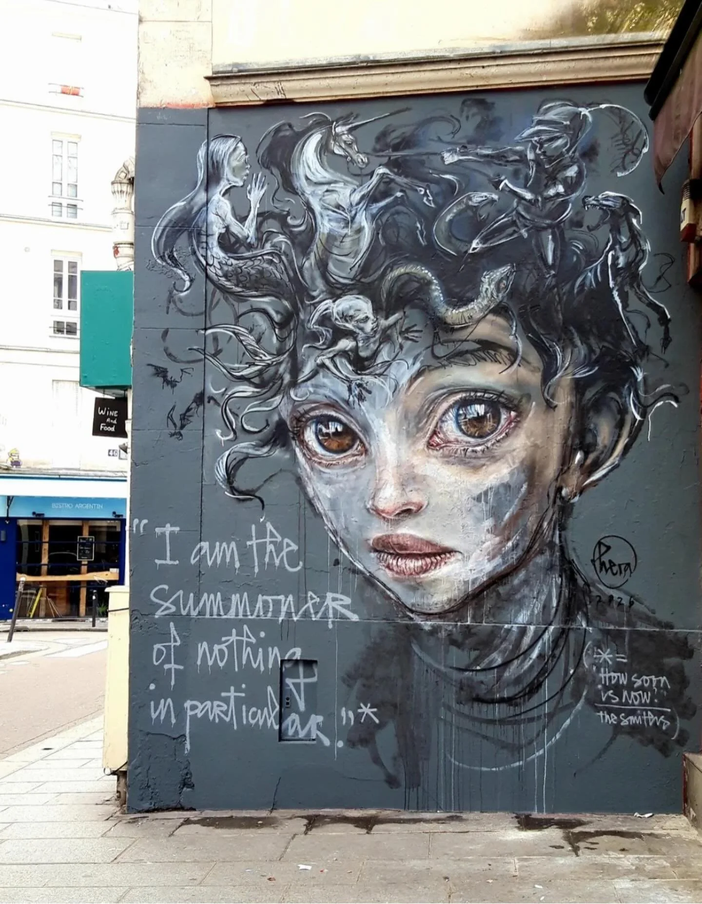 Mural by @hera_herakut inspired by @thesmithsofficial &laquo;&nbsp;How Soon Is Now?&nbsp;&raquo; in Paris 

📷 @brigittetrumet 

#mow #musiconwalls #thesmiths #hera