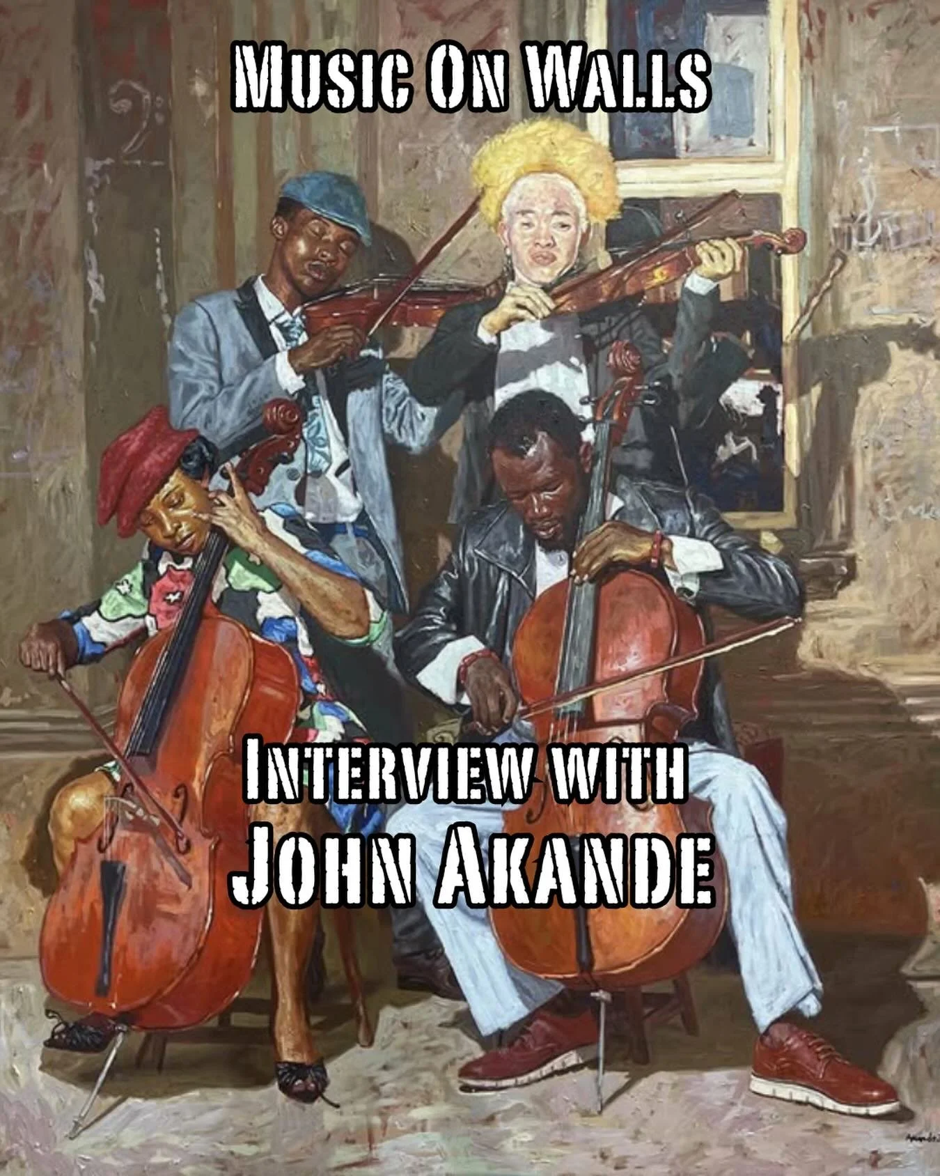 MoW&rsquo;s interview with @akandejjohn is out on our website (link in bio).
In this interview, John Akande shares with us how is work is influenced by music.
Full interview is available on our webiste

www.musiconwalls.com

#mow #musiconwalls #johna