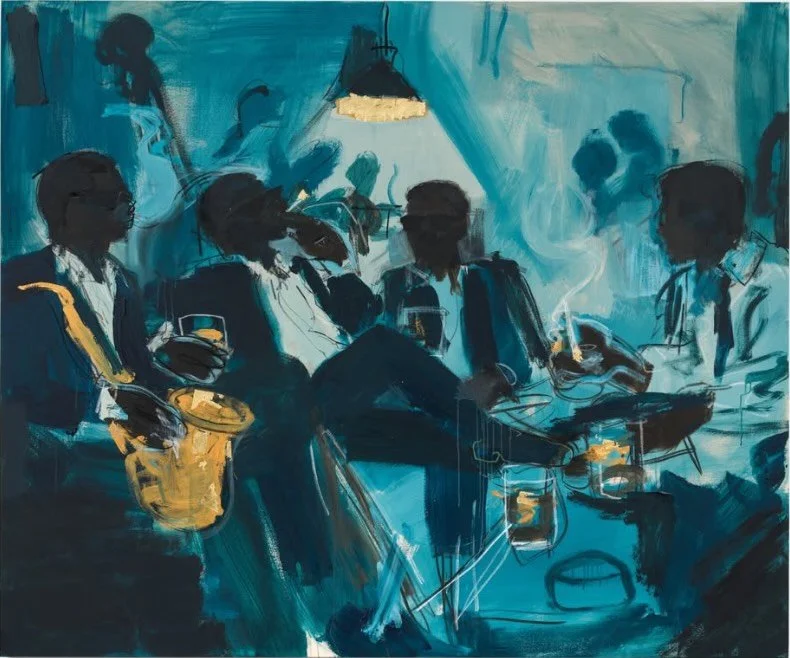 All Blues (2026) by @ferrarisheppard
Acrylic, charcoal and 24k Gold on Canvas 70 x 84 inches

#mow #musiconwalls