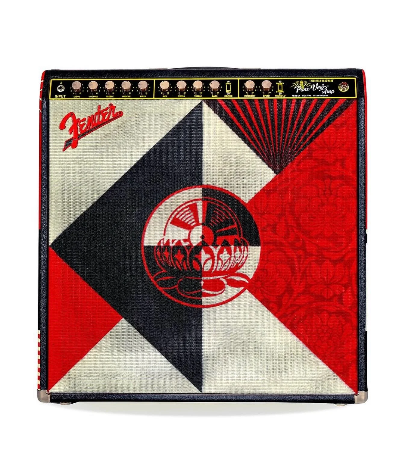 &laquo;&nbsp;Electric Lotus,&nbsp;&raquo; a collaborative art amp by @obeygiant with Jack White, one of his favorite musicians, is now on view at Newport Street Gallery for Jack&rsquo;s exhibition &laquo;&nbsp;These Thoughts May Disappear.&nbsp;&raqu