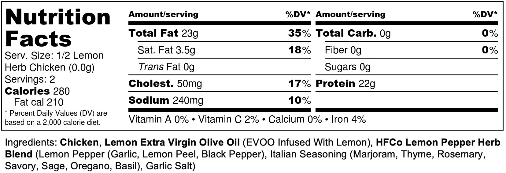 M&M Lemon Herb Chicken - Nutrition Label Bold.jpg