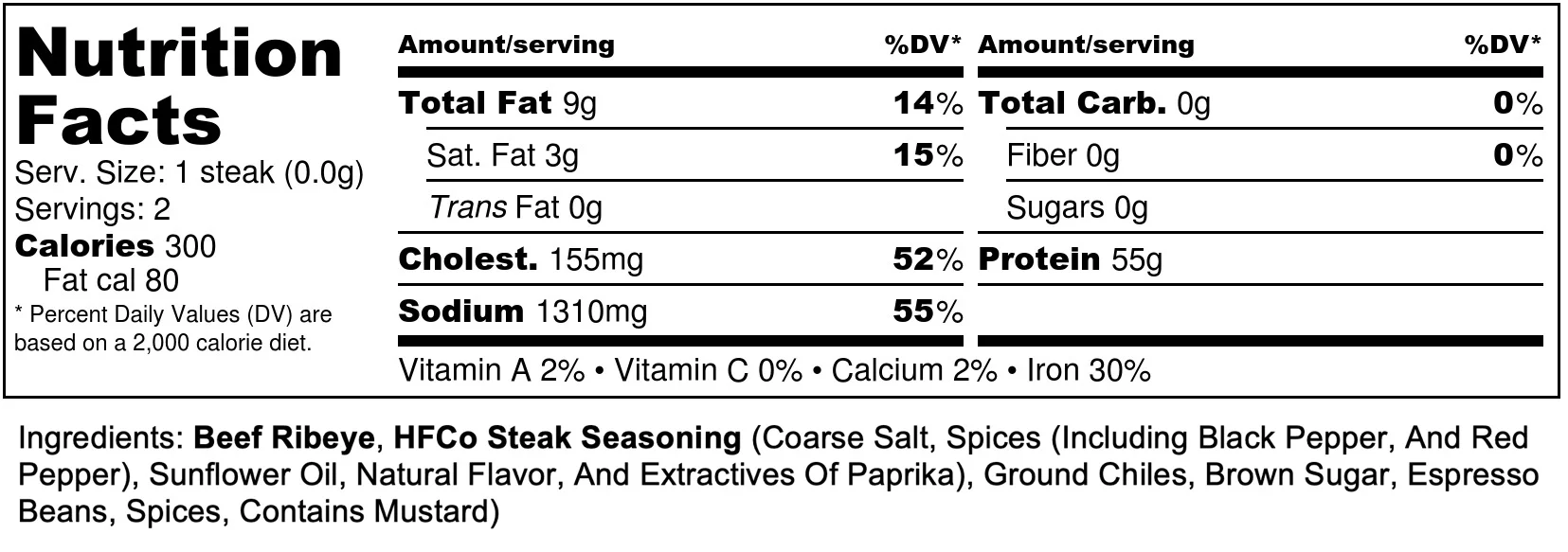 M&M Seared Steak - Nutrition Label.jpg