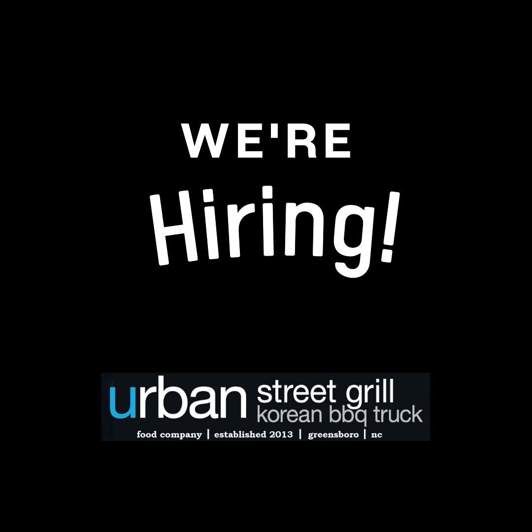 We&rsquo;re hiring! 👀

*Full time &amp; Part time! 
*Line cook &amp; cashier! 
*Hourly pay +tips!
*Must have drivers license! 

Spread the word! If you&rsquo;re interested send us an email with your resume!
Urbanstreetgrill@gmail.com