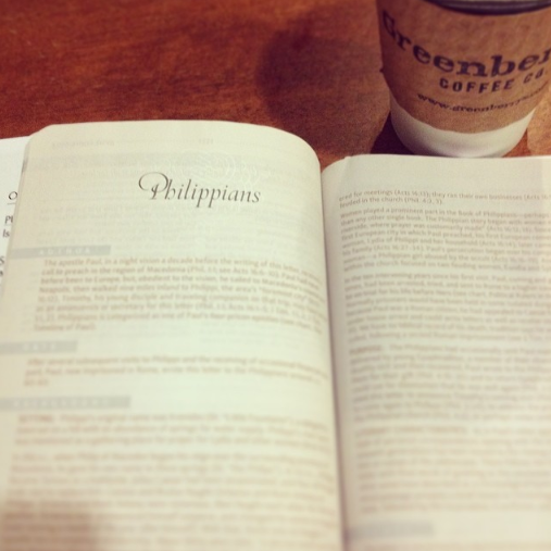 dearsweetheartevents can't wait to start my Thursday mornings reading the Word with some amazing women, and a cup of chai tea latte #Philippians #sweetspots