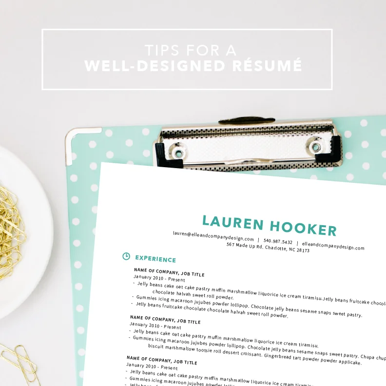 Disregard the silly filler text. This post is about resume design. Resume content is a whole different blog post!