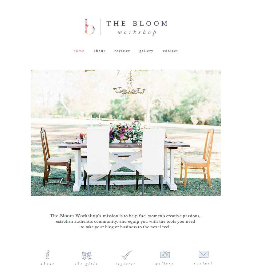 New website for The Bloom Workshop - Elle & Co.
