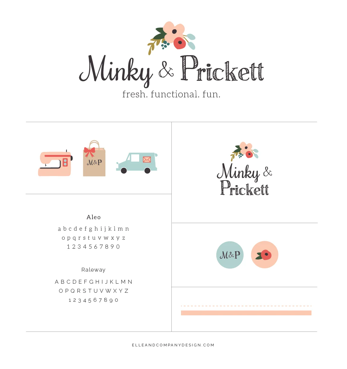 New Brand + Website Design for Minky & Prickett