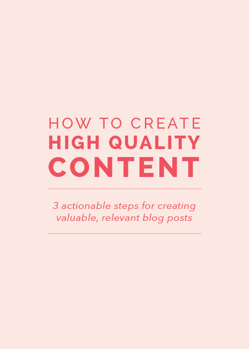 Content Quality and Relevance