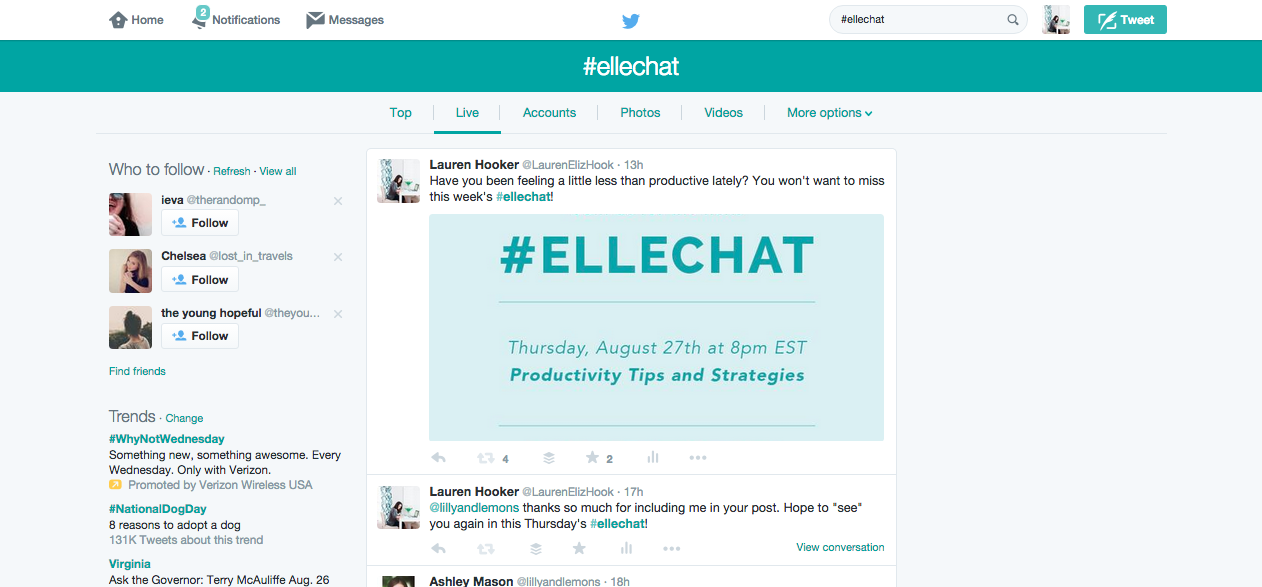 A Helpful Guide for Utilizing Twitter Chats | Elle & Company