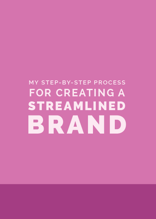 My Step-by-Step Process for Creating a Streamlined Brand