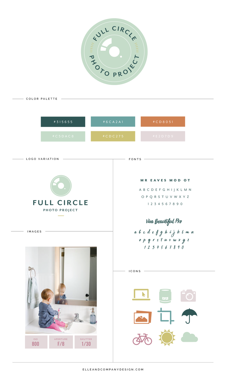New Brand + Website Design for Full Circle Photo Project