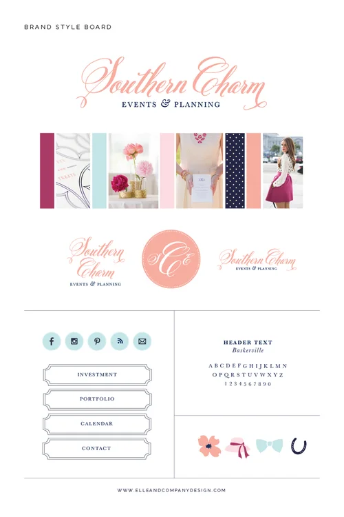 Brand + Website Design: Southern Charm Events & Planning