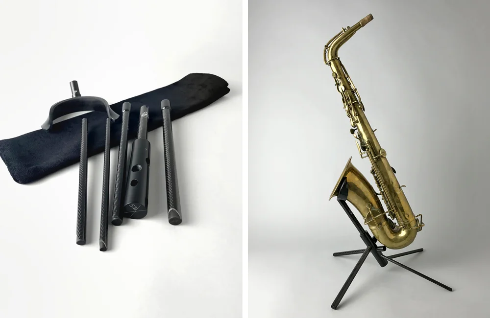 BarnardRepair_ForSale_WoodwindDesignsCarbonFiberSaxStands_2-up_rev.jpg