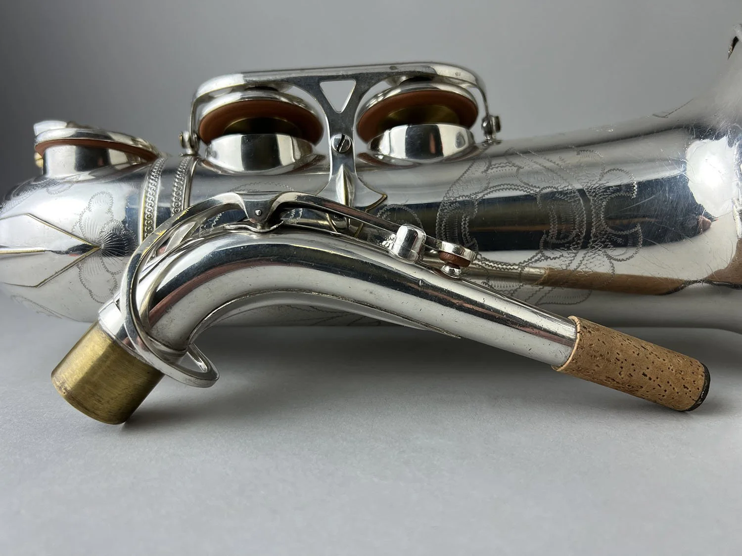 フランス？　銀無垢　マジックペンシル　silver Barnard Instrument Repair — Selmer Mark VI Silver Alto 63xxx