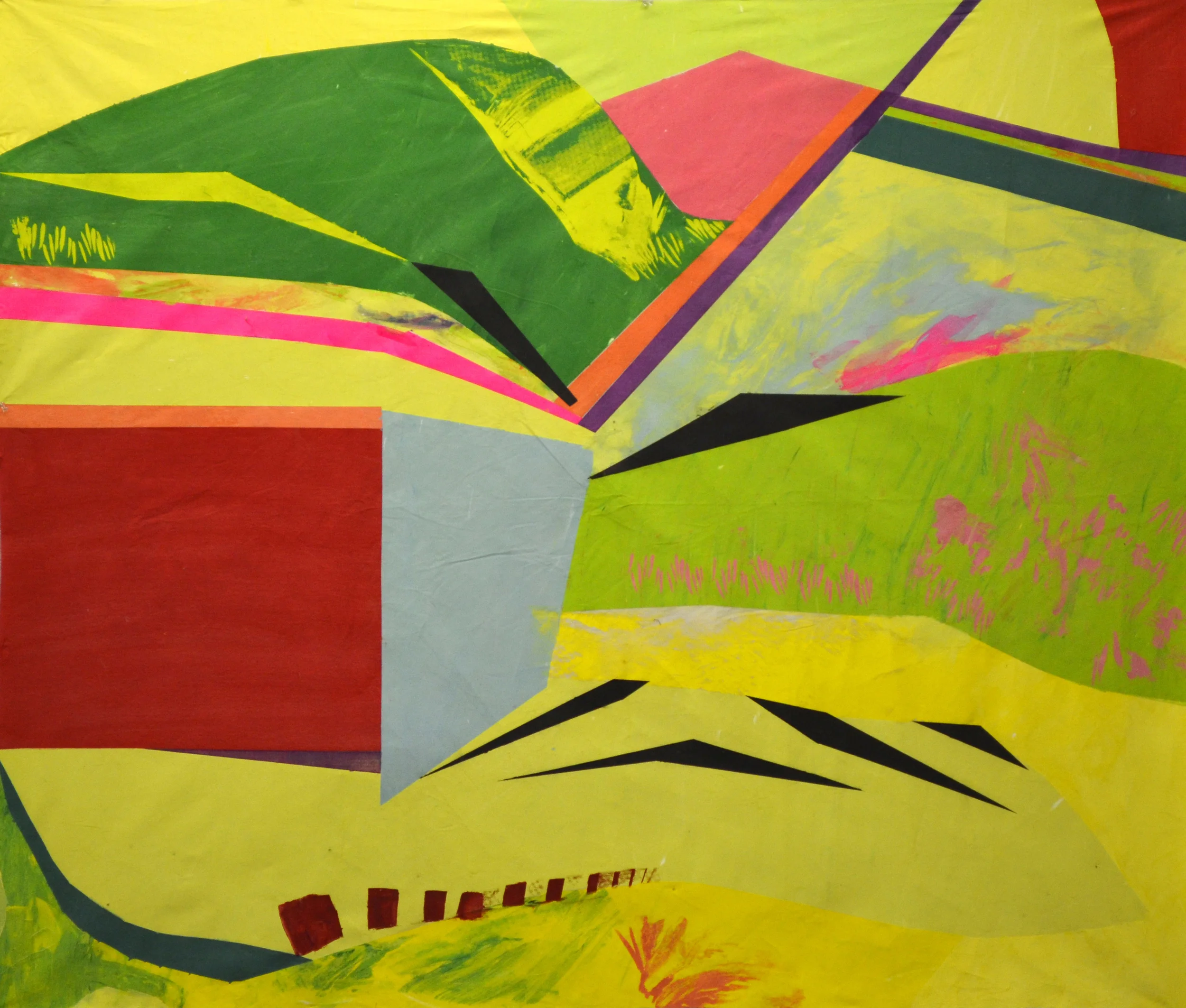 Silkscreen on cotton, 44" x 60"