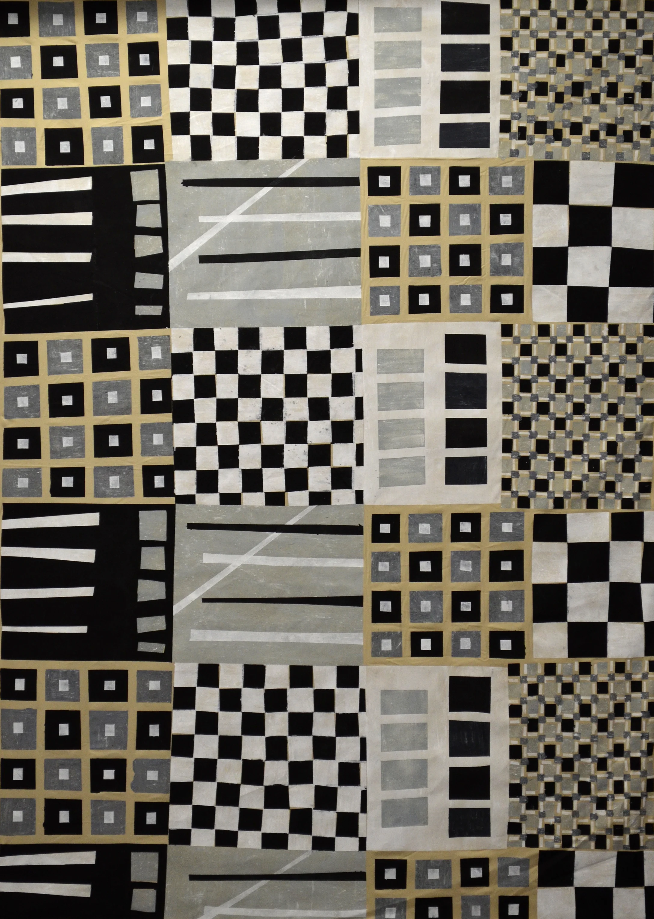 Silkscreen on cotton, 44" x 72"