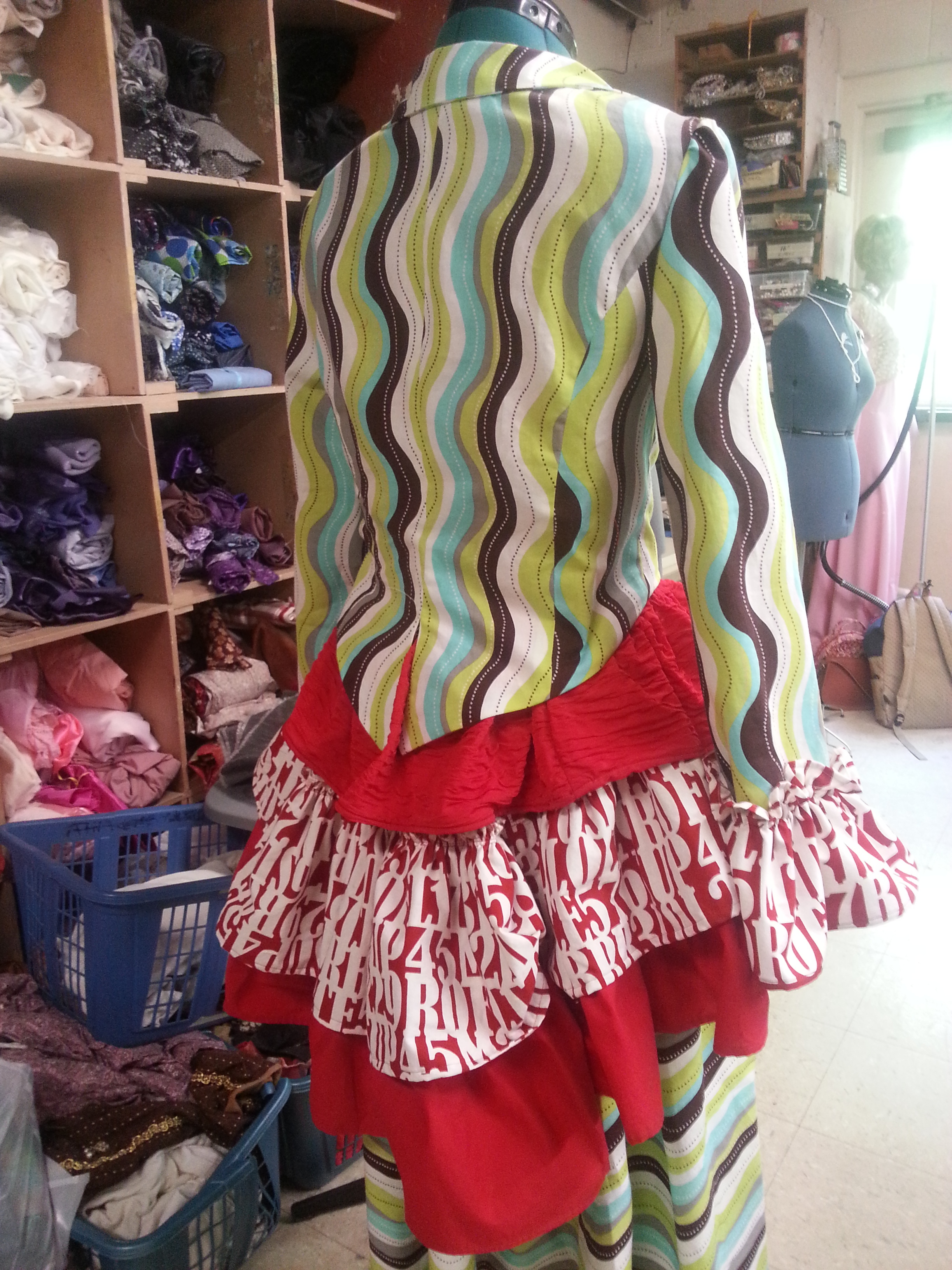 Supercal girl jacket and bustle