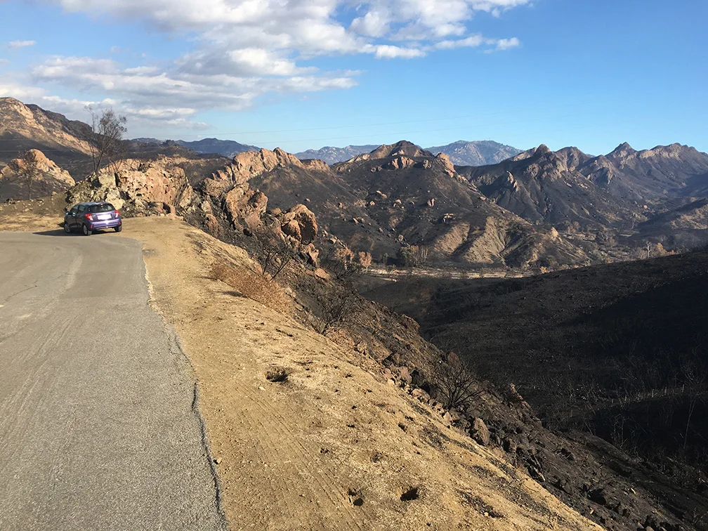 Annette's Car at Lookout Drive Corner Turn /Looking At Malibu Creek State Park / M*A*S*H Site