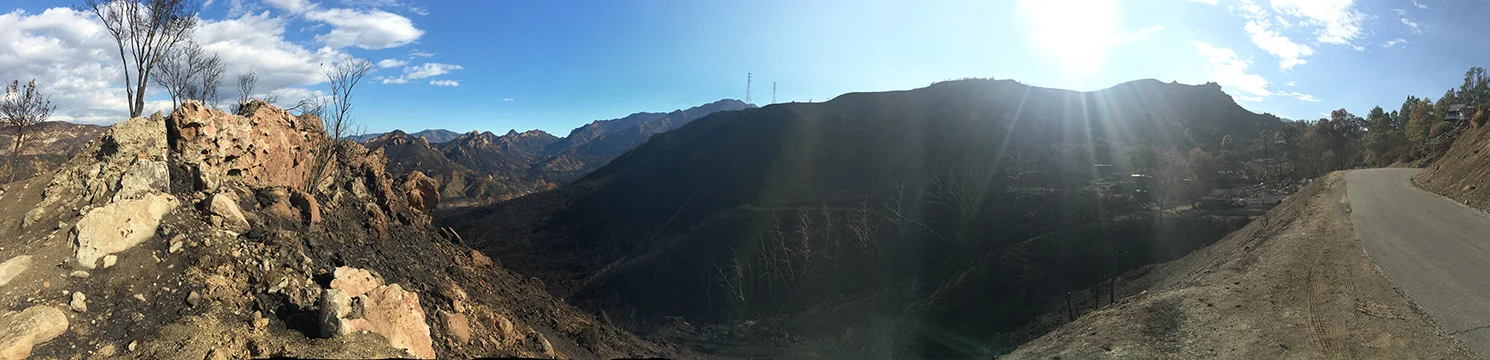 Panorama From Corner of Lookout Drive Looking At Malibu Creek State Park
