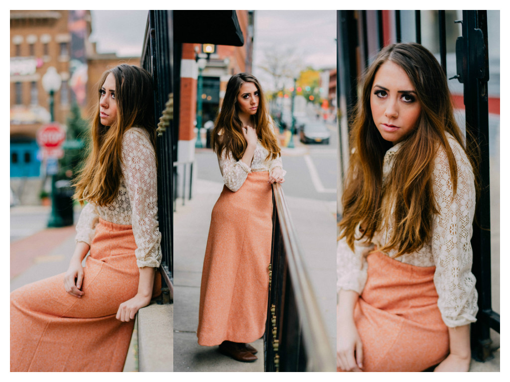 shop this look: lace crochet blouse , knit maxi skirt