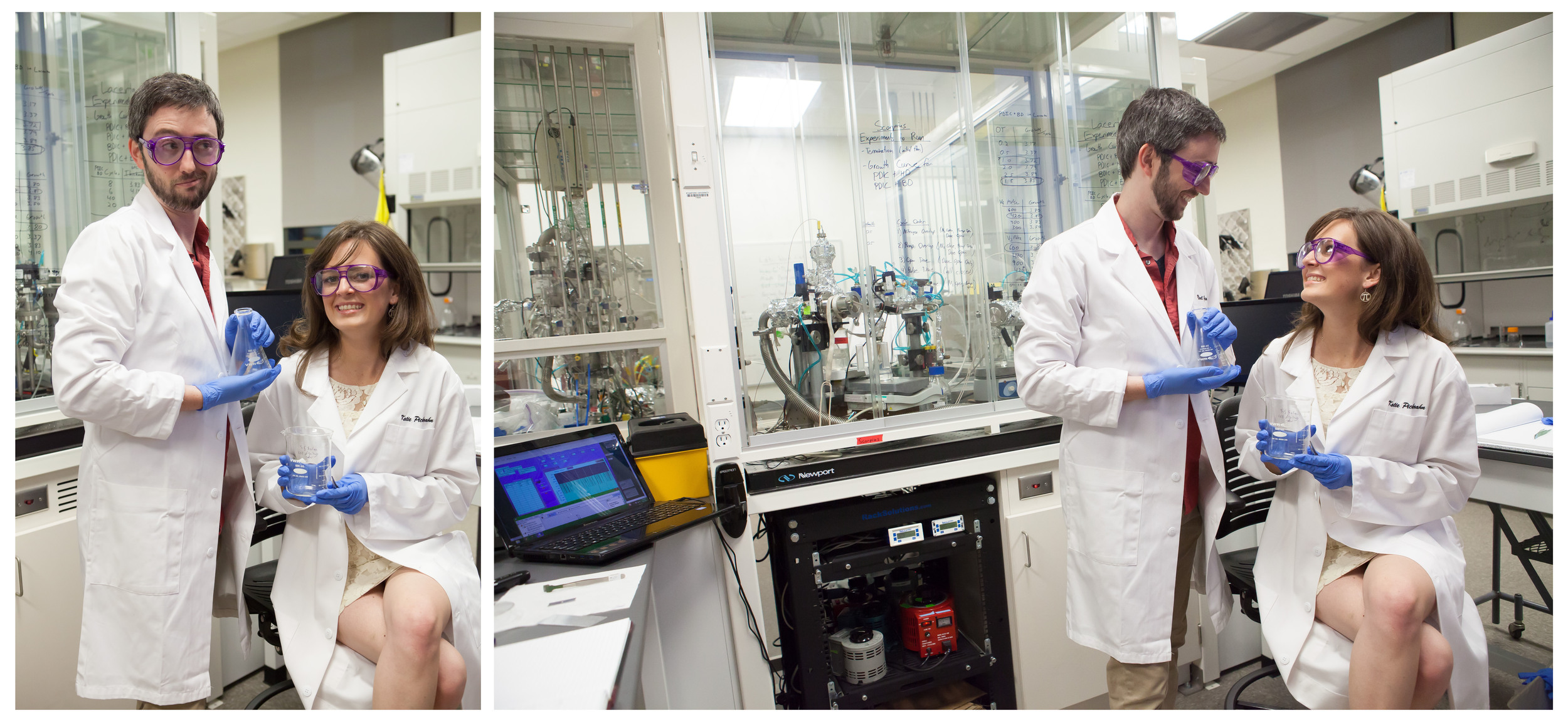 Katie's lab is AWESOME! And also scary...because of all of the highly active materials in there!