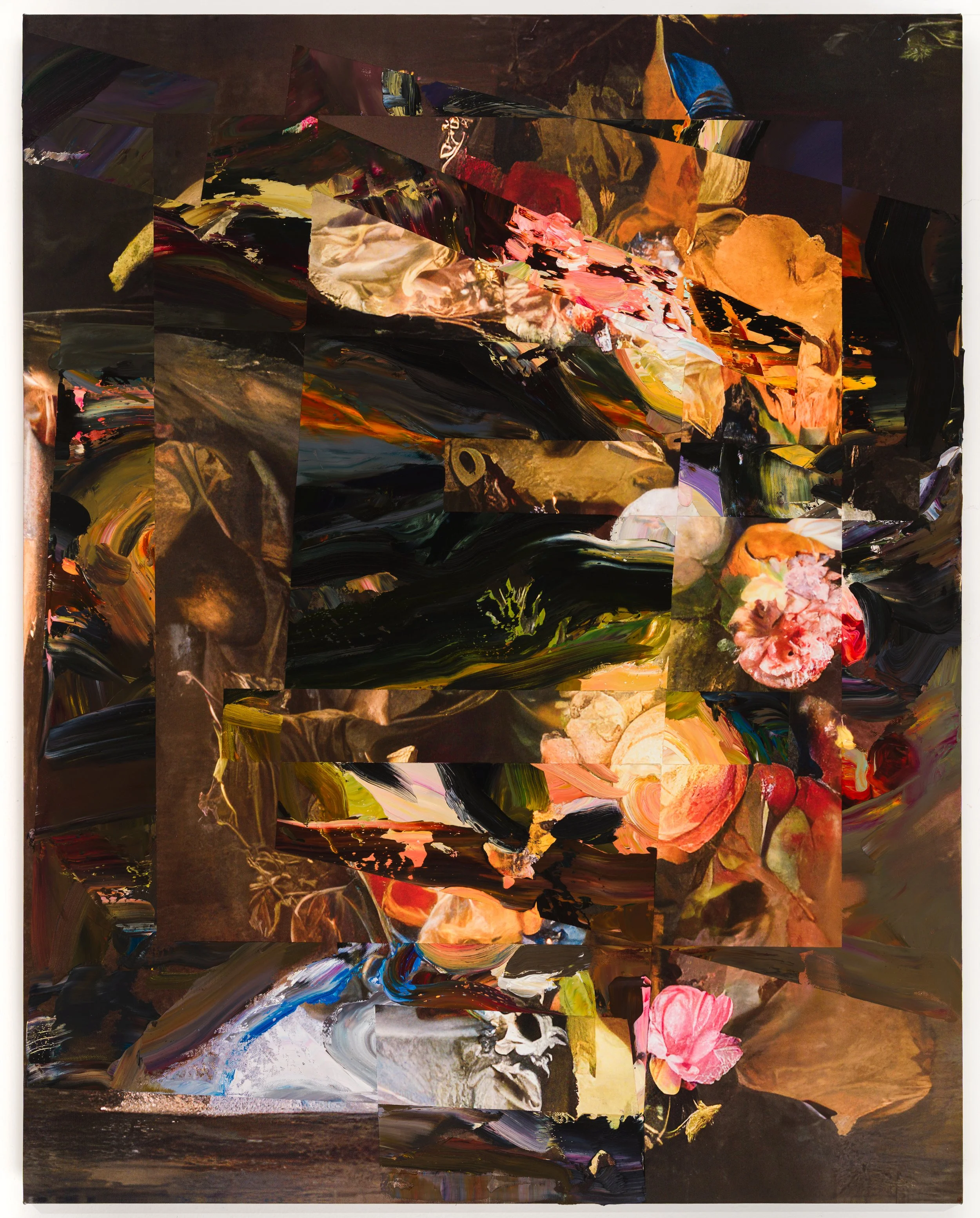 491, oil on water based latex print on canvas, 38×30 in