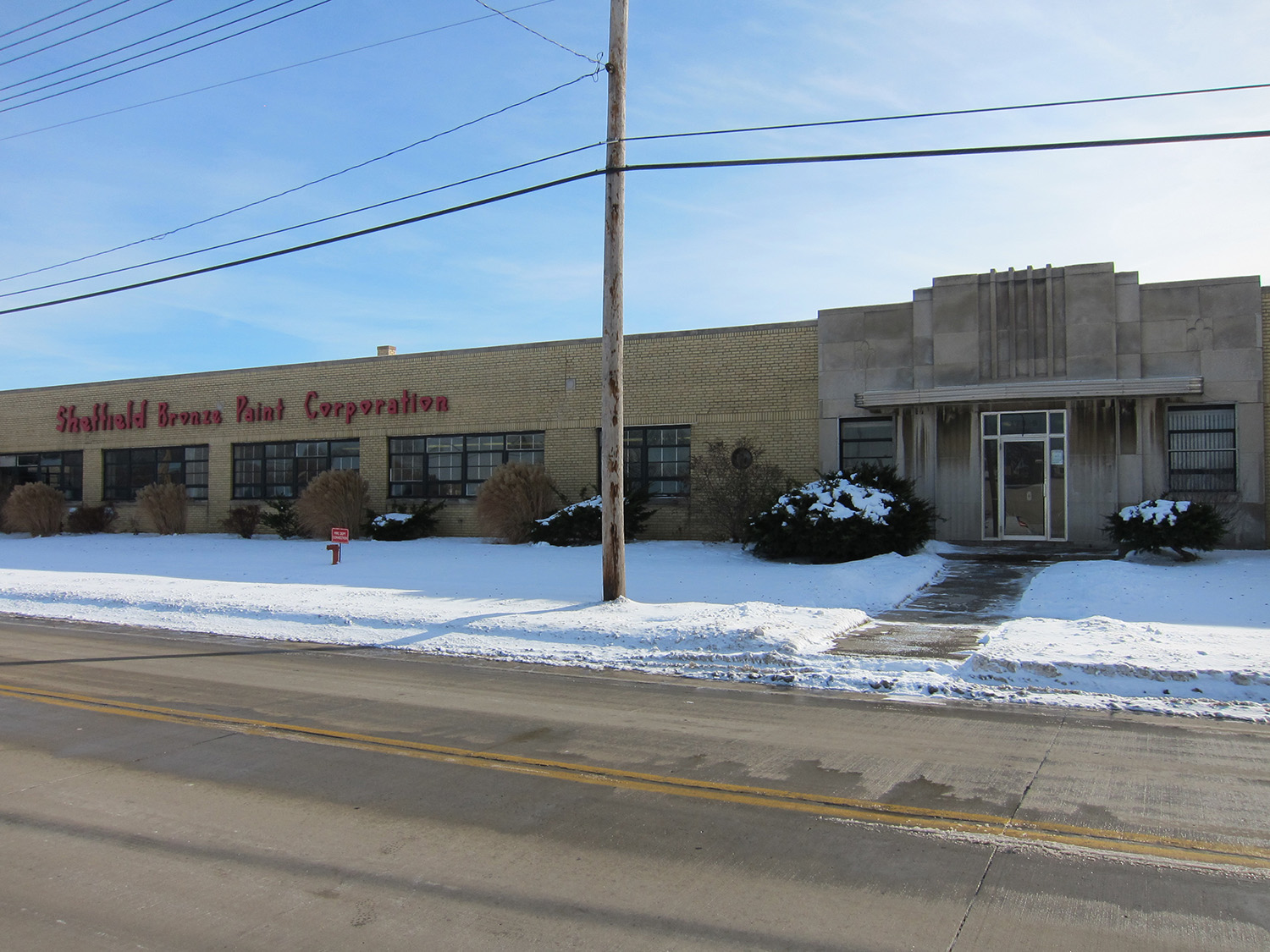  Exterior view of the Sheffield Bronze Paint Corporation 