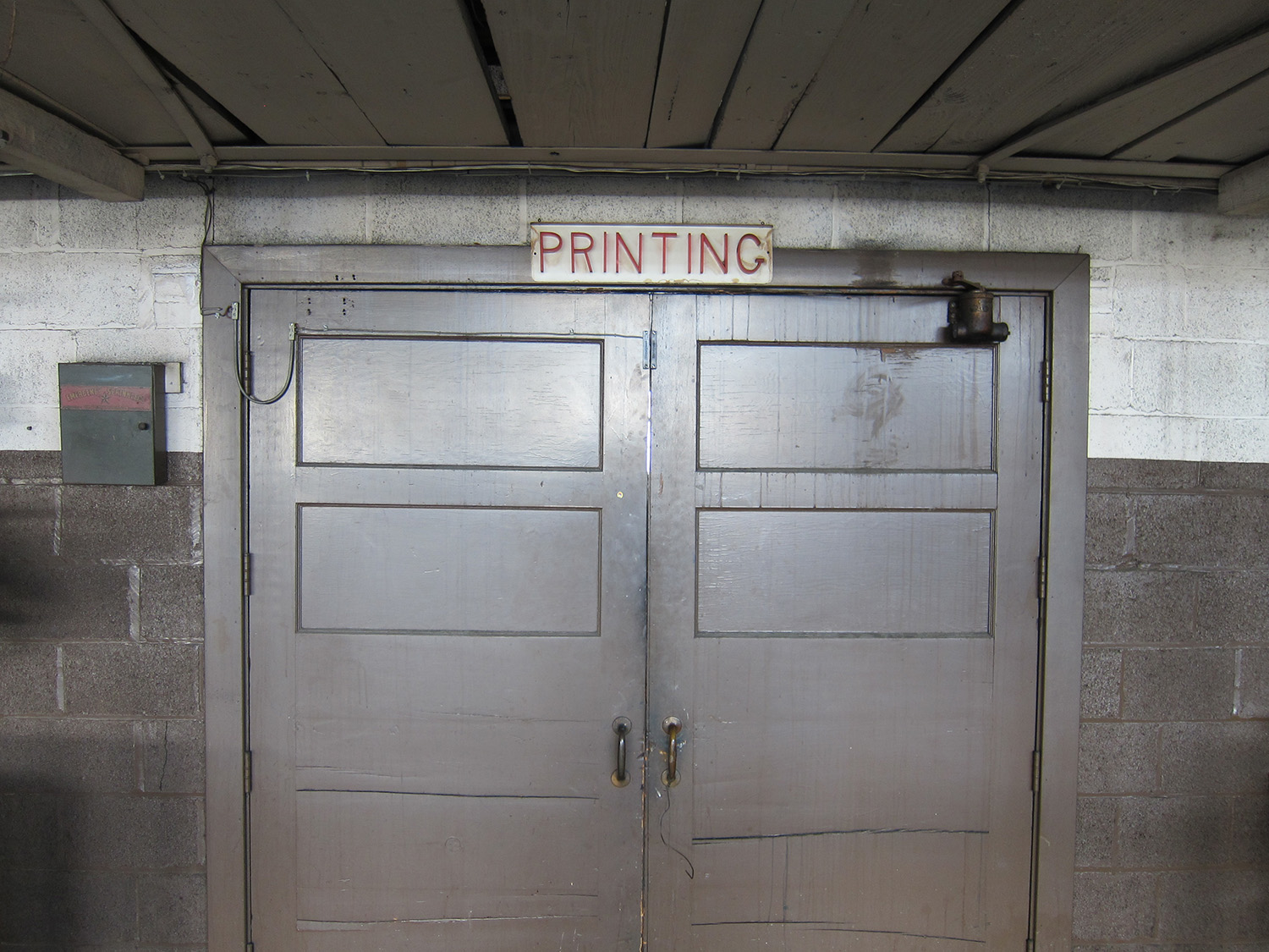  Entrance to the printshop 